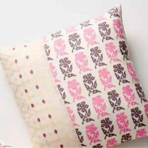 Anthropologie Aurelia Pillow Pink 20"x20" NEW $78